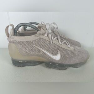 Nike Womens Air Vapormax 2021 Flyknit Oatmeal Sz 8